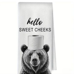 White  Towel with Fun Text